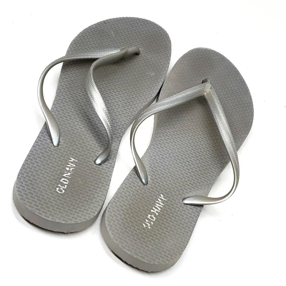 OLD NAVY Gray Flip Flops 7